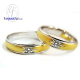 แหวนทองคำขาว แหวนเพชร แหวนคู่ แหวนแต่งงาน แหวนหมั้น- RC30101DWGm